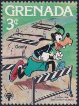 1979, Grenada, 0994, Mezinárodní rok dětí: Postavičky Walta Disneye - Goofy jako běžec přes překážky ✶✶