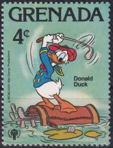 1979, Grenada, 0995, Mezinárodní rok dětí: Postavičky Walta Disneye - Kačer Donald ✶✶