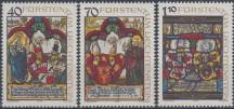 1979, Lichtenštejnsko, 0731/0733, Malby erbů na tabulích skla z Lichtenštejnského Zemského muzea ∗∗