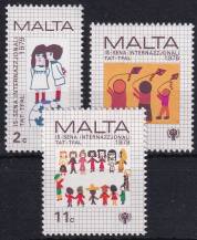 1979, Malta, 0596/0598, Mezinárodní rok dětí  ✶✶  