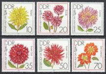1979, NDR, 2435/2440, Mezinárodní zahrádkářská výstava (IGA)-Dahlie, Erfurt, **