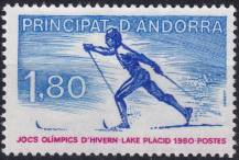 1980, Andorra (Francouzská pošta), 0304, Zimní olympijské hry, Lake Placid  ✶✶