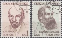 1980, ČSR II, 2436/2437, V. I. Lenin a B. Engels ⊙