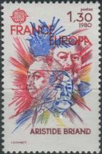 1980, Francie, 2202, EUROPA: Významné osobnosti - Aristide Briand (1862-1932) ∗∗
