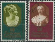 1980, Lichtenštejnsko, 0741/0742, EUROPA: Významné osobnosti ⊙