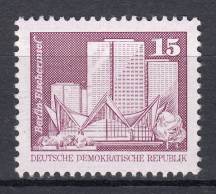 1980, NDR, 2501, Výplaní známka - Výstavba v NDR (VI), **