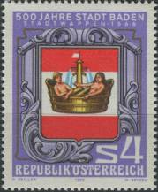 1980, Rakousko, 1631, 500 let města Badenu ∗∗