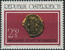 1980, Rakousko, 1647, 800 let města Innsbrucku ∗∗