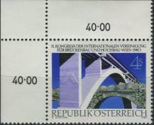 1980, Rakousko, 1653p, Kongres Mezinárodního sdružení pro stavbu mostů a pozemního stavitelství ∗∗