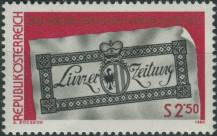 1980, Rakousko, 1657, 350 let Úředních lineckých novin ∗∗