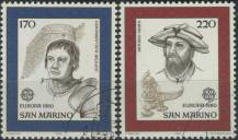 1980, San Marino, 1212/1213, EUROPA: Významné osobnosti ⊙