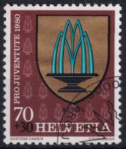 1980, Švýcarsko, 1189, „Pro Juventute“: Obecní znaky (III) - Scuol ⊙