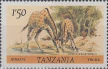 1980, Tanzanie, 0168C, Výplatní známka: Zvířata - Žirafa ∗∗