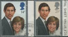 1981, Anglie, 0884/0885, Svatba prince Charlese a Lady Diany Spencerové ⊙ o P