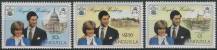 1981, Anguilla, 0442/0444Xa, Svatba prince Charlese a lady Diany Spencerové ✶✶