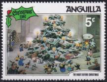 1981, Anguilla, 0454, Vánoce: Scény "The Night before Christmas" Walta Disneye: Vánoční stromeček ✶✶