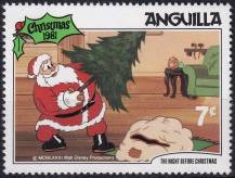 1981, Anguilla, 0455, Vánoce: Scény "The Night before Christmas" Walta Disneye: Santa Klaus se stromečkem ✶✶
