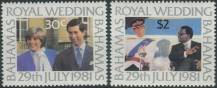 1981, Bahamy, 0480/0481, Svatba prince Charlese a Lady Diany Spencerové ✶✶