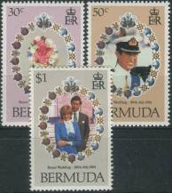 1981, Bermudy, 0401/0403, Svatba Prince Charlese a Lady Diany Spencerové ✶✶