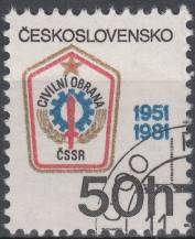 1981, ČSR II, 2499, 30. výročí Civilní obrany ČSSR ⊙