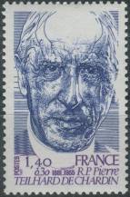1981, Francie, 2264, 100. výročí narození Pierra Teilharda de Chardin ∗∗
