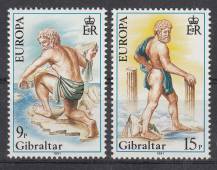 1981, Gibraltar, 0416/0417, EUROPA, **