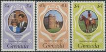 1981, Grenada, 1095/1096+1099C, Svatba prince Charlese a Lady Diany Spencerové (I) ✶✶