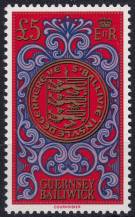 1981, Guernsey, 0222, Výplatní známka: Mince - Pečeť se zemským znakem ✶✶ 