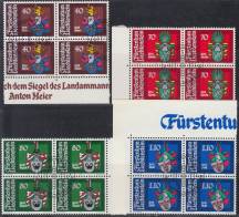 1981, Lichtenštejnsko, 0766/0769, Znaky zemských pánů (II) ⊙ 4blok