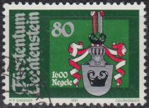 1981, Lichtenštejnsko, 0768, Znaky zemských pánů (II): Hans Adam Negele ⊙