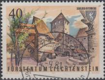 1981, Lichtenštejnsko, 0781, Hrad Gutenberg: Hradní nádvoří ⊙