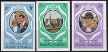 1981, Maledivy, 0928/0930Bb, Svatba prince Charlese a lady Diany Spencerové ✶✶