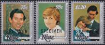 1981, Niue, 0421/0423N, Svatba prince Charlese a lady Diany Spencerové ✶✶