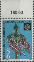 1981, Rakousko, 1671p, EUROPA: Folklór ∗∗