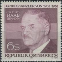 1981, Rakousko, 1690, 90. výročí narození Juliuse Raaba ∗∗
