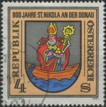 1981, Rakousko, 1693, 800 let St. Nikola an der Donau ⊙