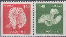 1981, Švédsko, 1173+1174St, Vánoce ∗∗ 