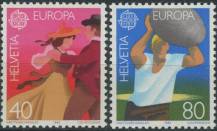 1981, Švýcarsko, 1197/1198, EUROPA: Folklór ∗∗