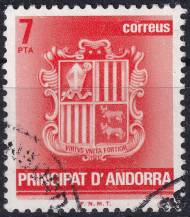 1982, Andorra (Španělská pošta), 0148, Výplatní známka: Znak Andorry ⊙
