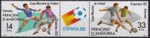 1982, Andorra (Španělská pošta), 0155/0156St, Mistrovství světa ve fotbale, Španělsko  ✶✶