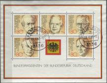 1982, Bundes, A018, Vřelý dík demokracii (II): Spolkoví prezidenti Spolkové republiky Německa ⊙