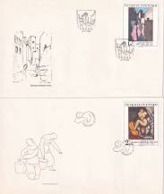 1982, ČSR II, FDC23A-E/82, Umění