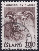 1982, Island, 0580, Výplatní známka: Domácí fauna - Ovis aries ⊙