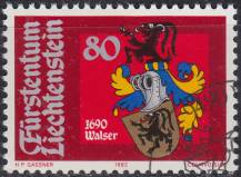 1982, Lichtenštejnsko, 0795, Znaky zemských pánů (III): Christoph Walser ⊙