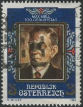 1982, Rakousko, 1723, 100. výročí narození Maxe Mella ⊙