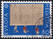 1982, Švýcarsko, 1222, EUROPA: Historické události - Spolkové psaní (1921)  ⊙  