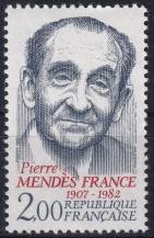 1983, Francie, 2423, 1. výročí úmrtí Pierra Mendése-Franceho ✶✶