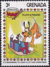 1983, Grenada, 1235, Vánoce: Postavičky Walta Disneye - Pluto ✶✶