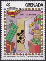 1983, Grenada, 1236, Vánoce: Postavičky Walta Disneye - Morty a Ferdie ✶✶