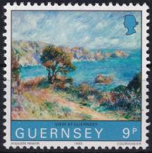 1983, Guernsey, 0269, 100. výročí návštěvy Pierra-Augusta Renoira na Guernsey: Pohled na Guernsey  ✶✶ 
